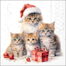 Napkin 33 Meaowy Christmas FSC Mix