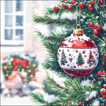 Napkin 33 Decorated bauble FSC Mix