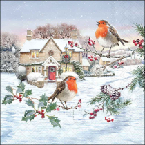 Napkin 33 Birdy village FSC Mix