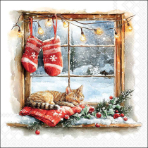 Napkin 33 Winter window FSC Mix
