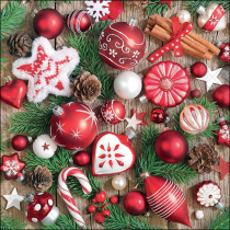 Napkin 33 Joyful decorations FSC Mix