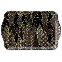 Tray melamine 13x21 cm Luxury trees black