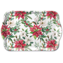 Tray melamine 13x21 cm Christmas florals