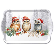 Tray melamine 13x21 cm Wise owls