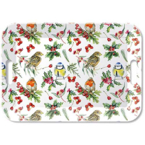 Tray melamine 33x47 cm Birds in winter