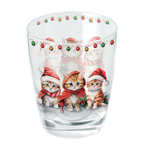 Water glass 0.25 L Funny cute kittens