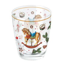 Water glass 0.25 L Classic rocking horse white