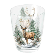 Water glass 0.25 L Winter stag white
