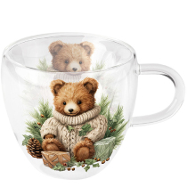 Double-walled glass 0.2 L Cuddle bear