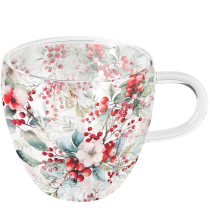 Double-walled glass 0.2 L Winter berries