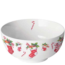Bowl X-Mas stockings white