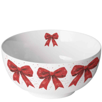Bowl Fancy bow red/white
