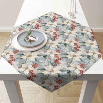 Tablecloth 90x90 cm Winter poinsettia