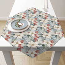 Tablecloth 90x90 cm Winter poinsettia