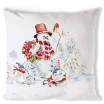 Cushion cover 40x40 cm Sporty snowmen