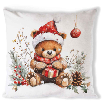 Cushion cover 40x40 cm Teddy's gift white