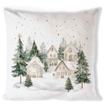 Cushion cover 40x40 cm Snowy houses