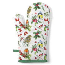 Oven mitt Birds in winter