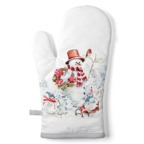 Oven mitt Sporty snowmen