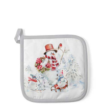 Potholder Sporty snowmen