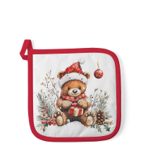 Potholder Teddy's gift white