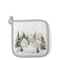 Potholder Snowy houses