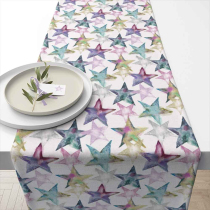 Table runner 40x150 cm Watercolour stars