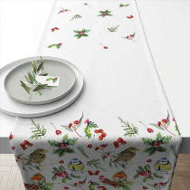 Table runner 40x150 cm Birds in winter