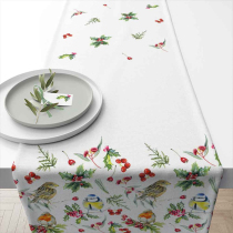Table runner 40x150 cm Birds in winter