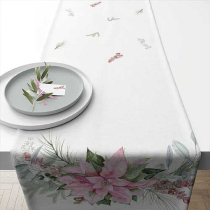 Table runner 40x150 cm Pink poinsettia