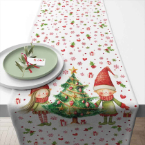 Table runner 40x150 cm Elves by the tree