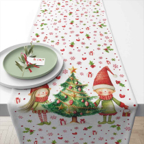 Table runner 40x150 cm Elves by the tree