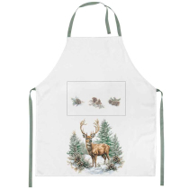 Apron Winter stag white