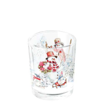 Tea light holder Sporty snowmen