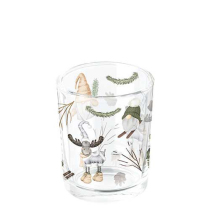 Tea light holder Forest gnomes white