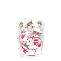 Tea light holder X-Mas stockings white