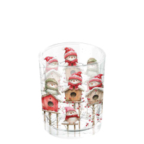 Tea light holder Birdhouse quartet white