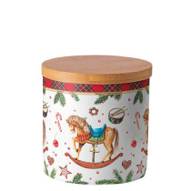 Storage jar small Classic rocking horse white
