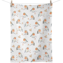 Kitchen towel Robin family