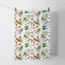 Kitchen towel Birds in winter