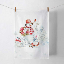 Kitchen towel Sporty snowmen
