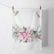 Kitchen towel Pink poinsettia