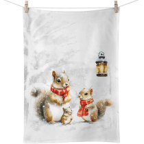 Kitchen towel Squirrel family