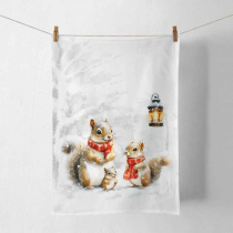 Kitchen towel Squirrel family