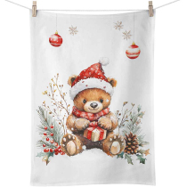 Kitchen towel Teddy's gift white