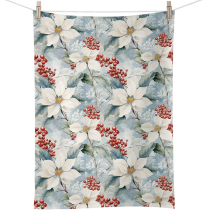 Kitchen towel Winter poinsettia