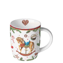 Mug 0.2 L Classic rocking horse white