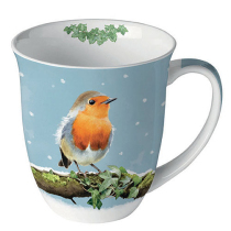 Mug 0.4 L Robin on branch