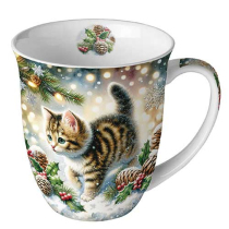 Mug 0.4 L Cute cat in the snow