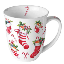 Mug 0.4 L X-Mas stockings white